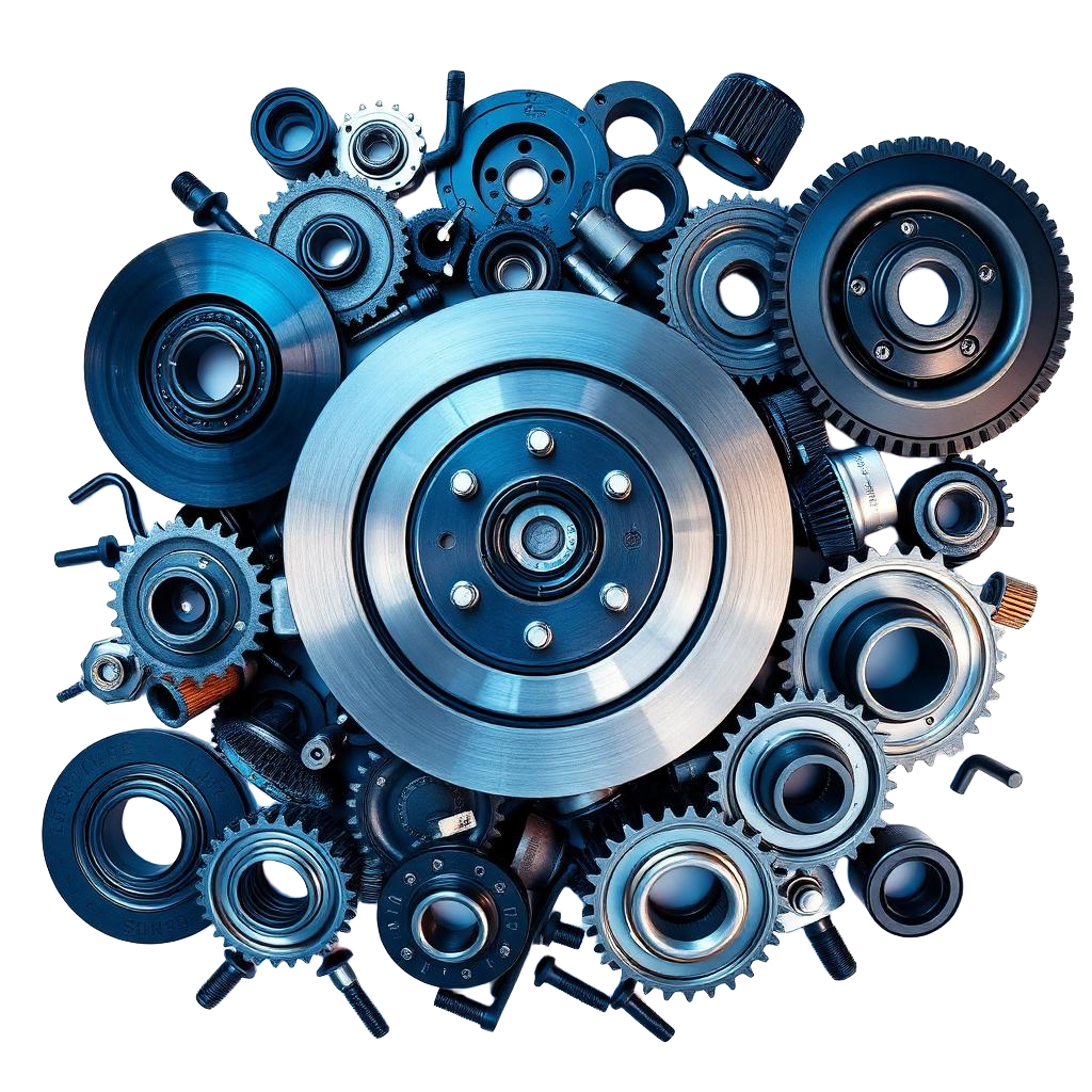 Cluster of commercial vehicle spare parts